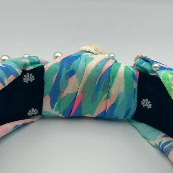 Lele Sadoughi X Lilly Pulitzer Cabana Cocktail Pearl Shell Knotted Headband - Picture 8 of 16